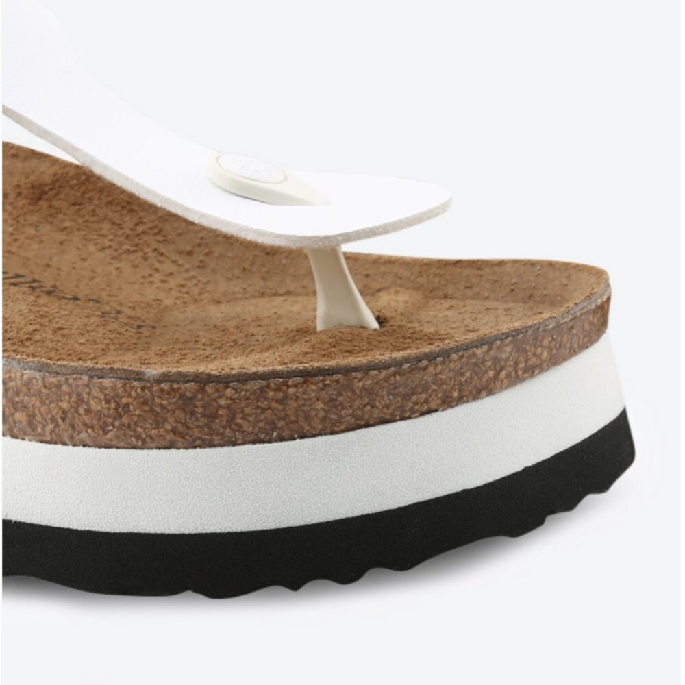 Birkenstock Papillio Gizeh Platform Sandals – White Size EU 36 US Women’s 5–5.5 - Picture 3 of 15
